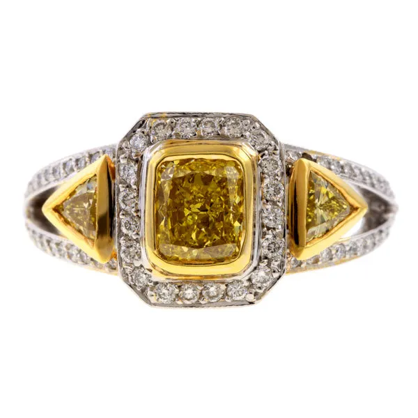 Estate Yellow Diamond Engagement Ring