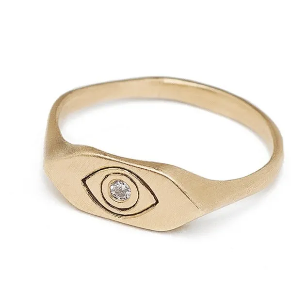 Evil Eye Signet Ring