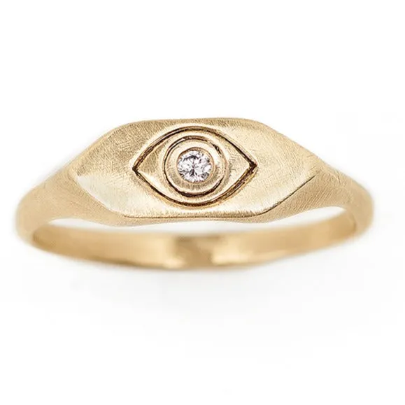 Evil Eye Signet Ring