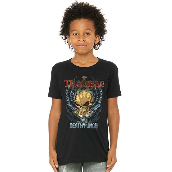 Five Finger Death Punch Kids T-Shirt - Trouble