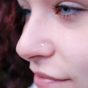 Flat to the Nose Barely There Silver Spot Nose Stud 2mm