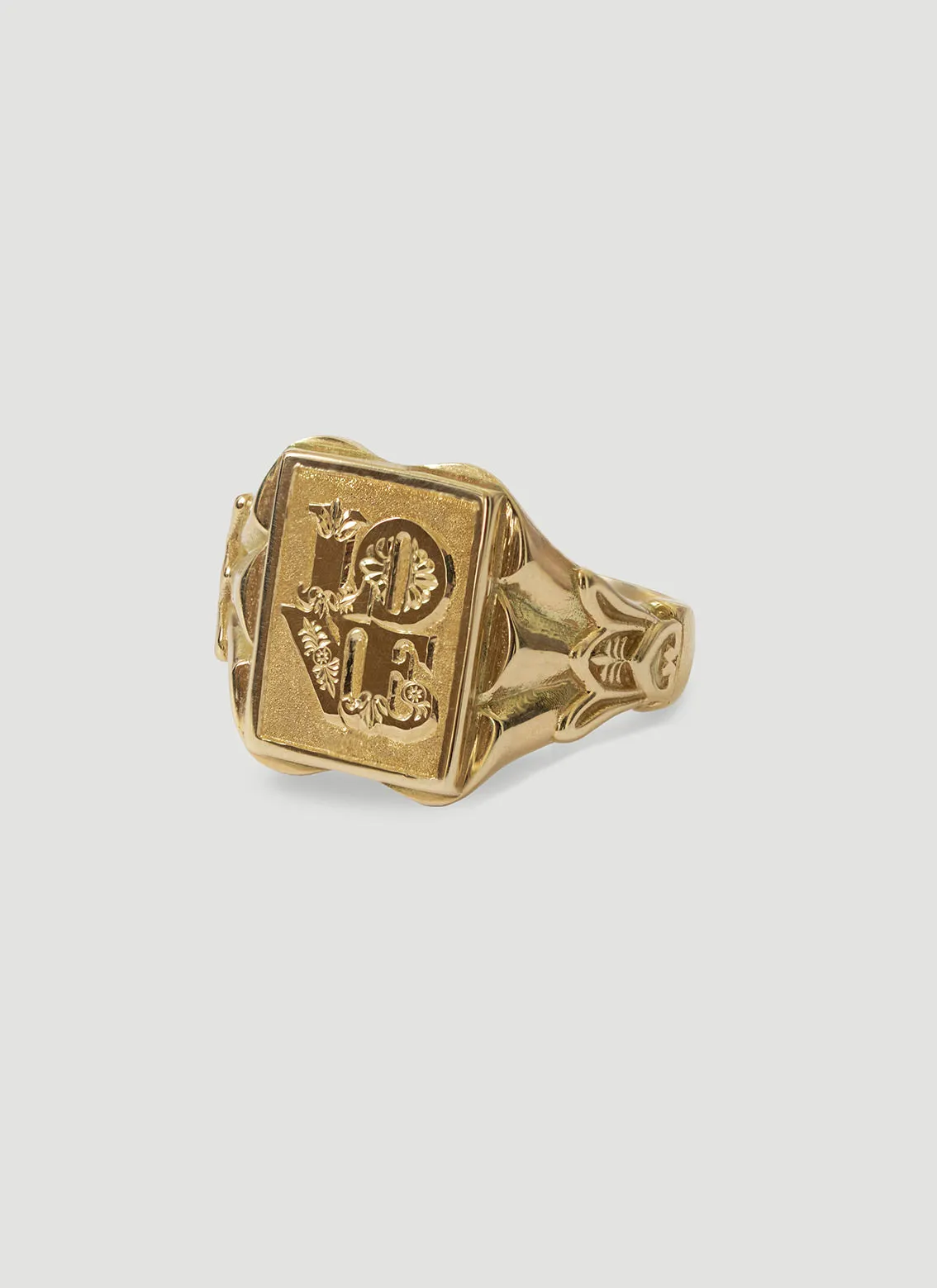 Freya love signet ring 14k gold