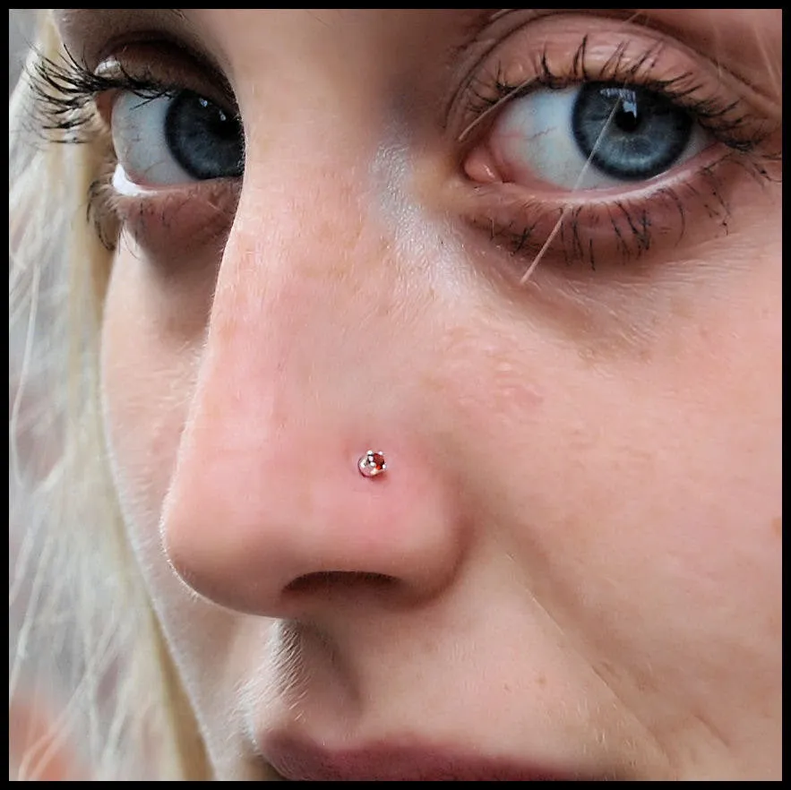 Garnet Nose Stud