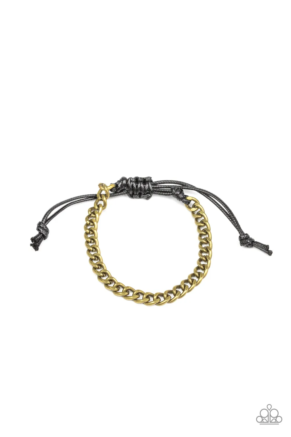 Goal! - Brass Beveled Cable Chain Paparazzi Jewelry Bracelet