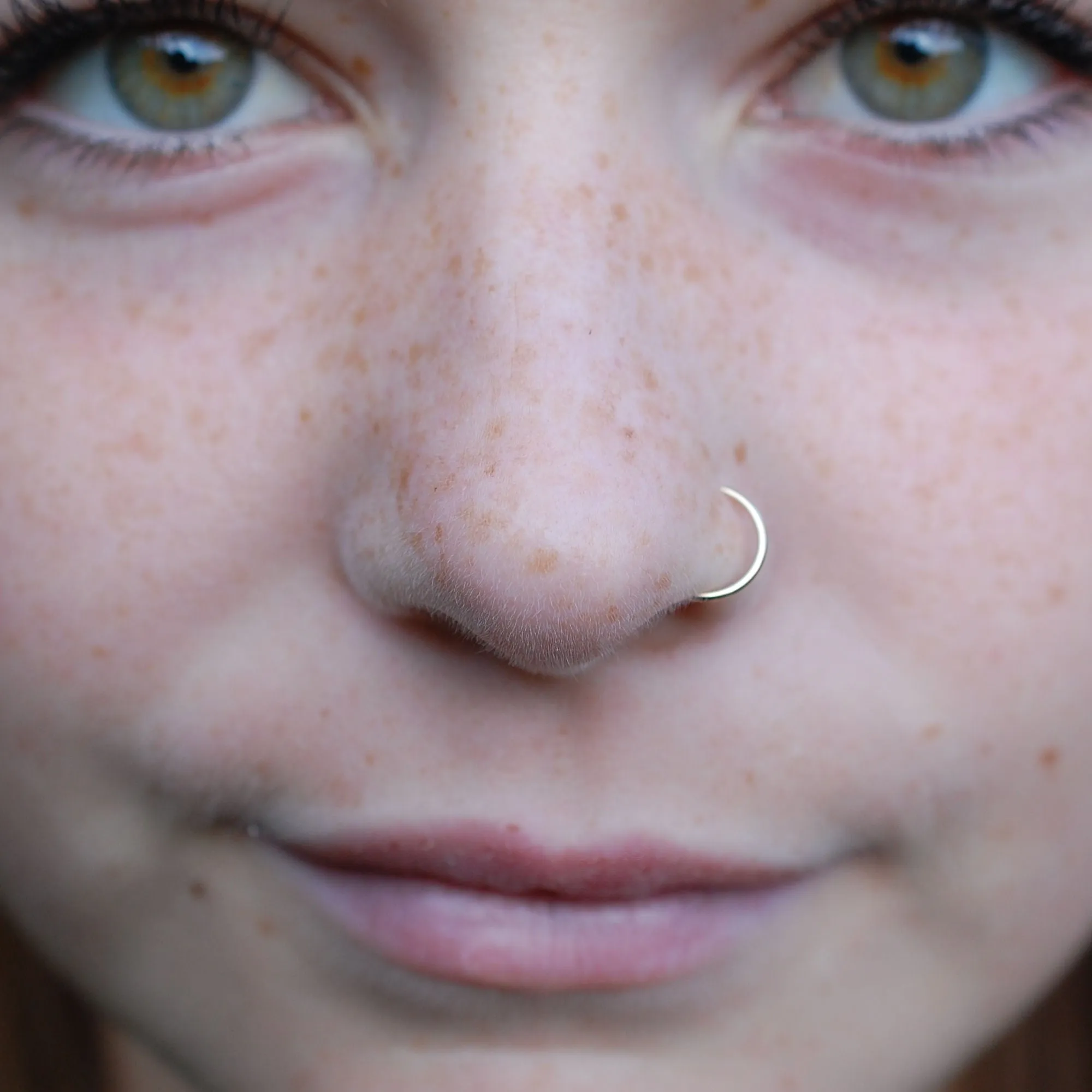 Gold Nose Ring 14 Karat Solid Budded Yellow Gold