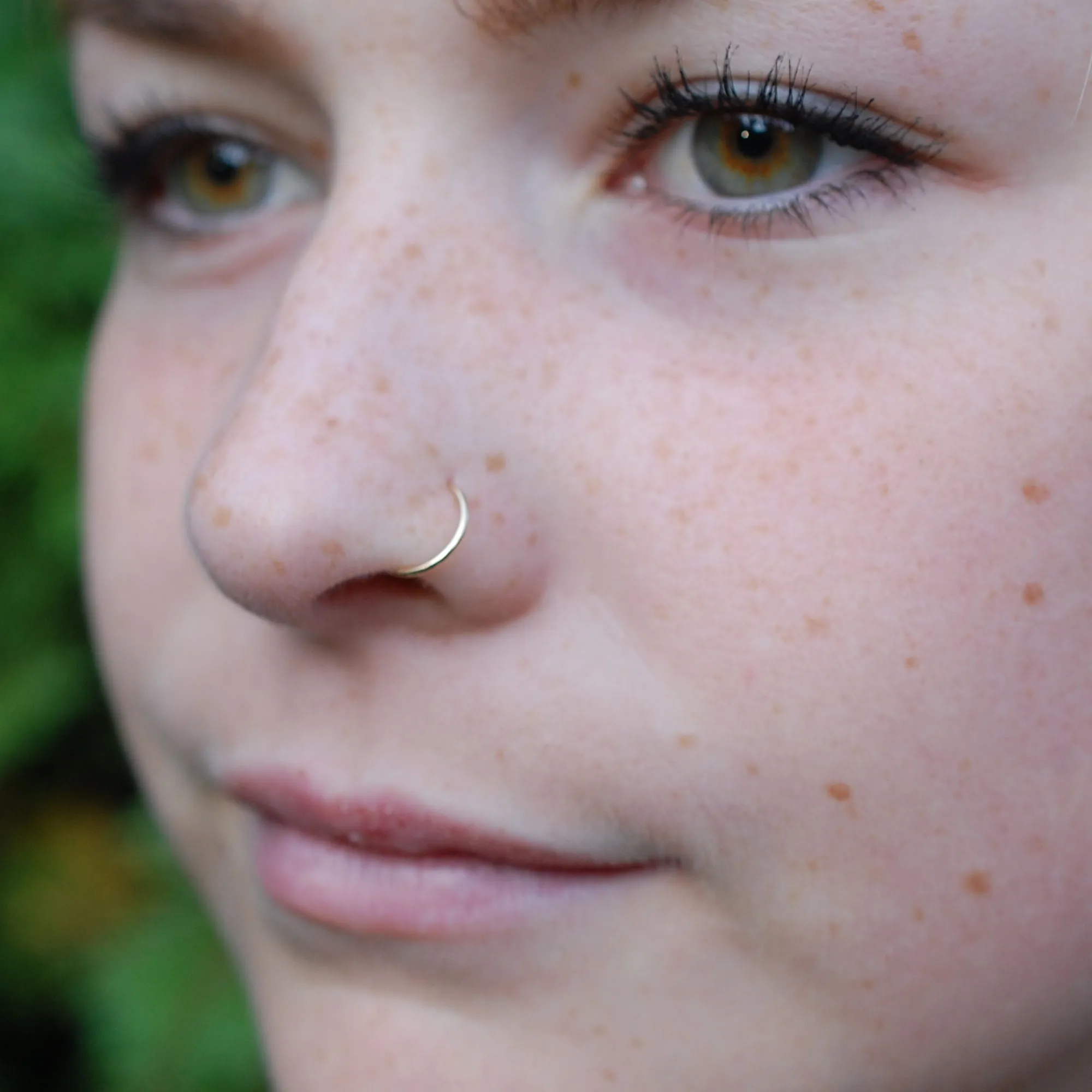 Gold Nose Ring 14 Karat Solid Budded Yellow Gold