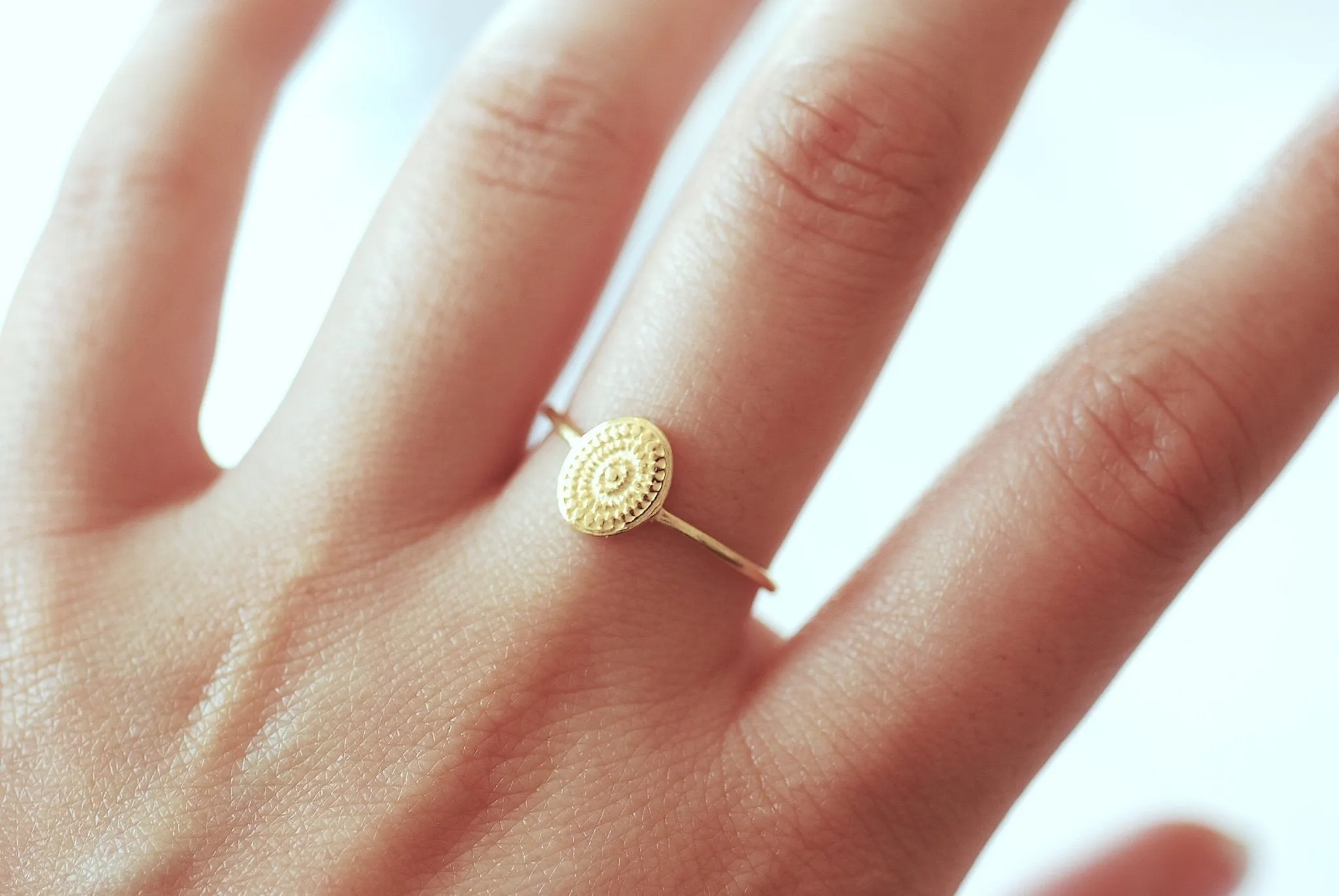 Gold Or Sterling Silver Oval Ring Adjustable Ring Gold Silver Stacking Ring Dainty Ring Statement Ring Spiral Ornate Dot Beaded Ring