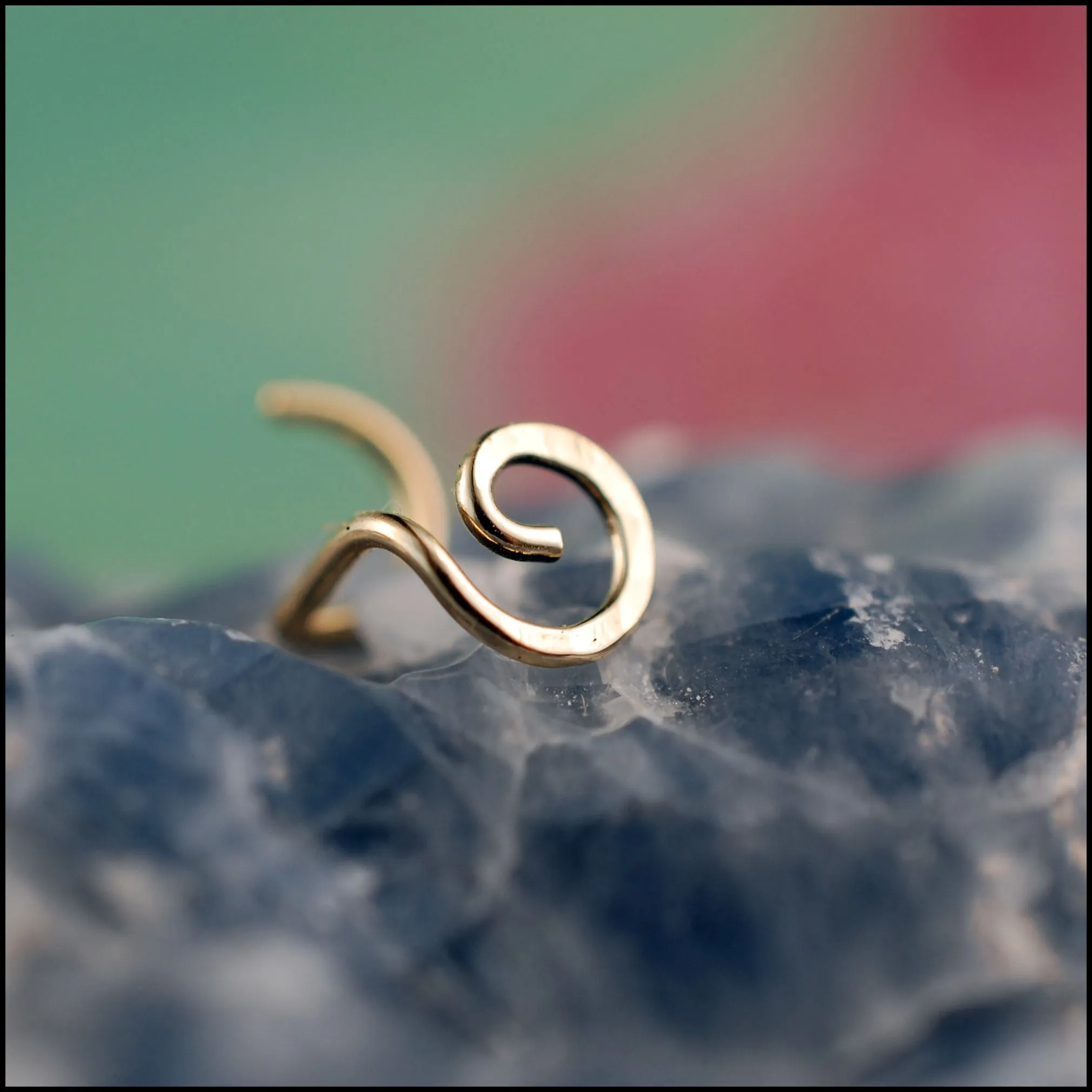 Gold Spiral Nose Stud