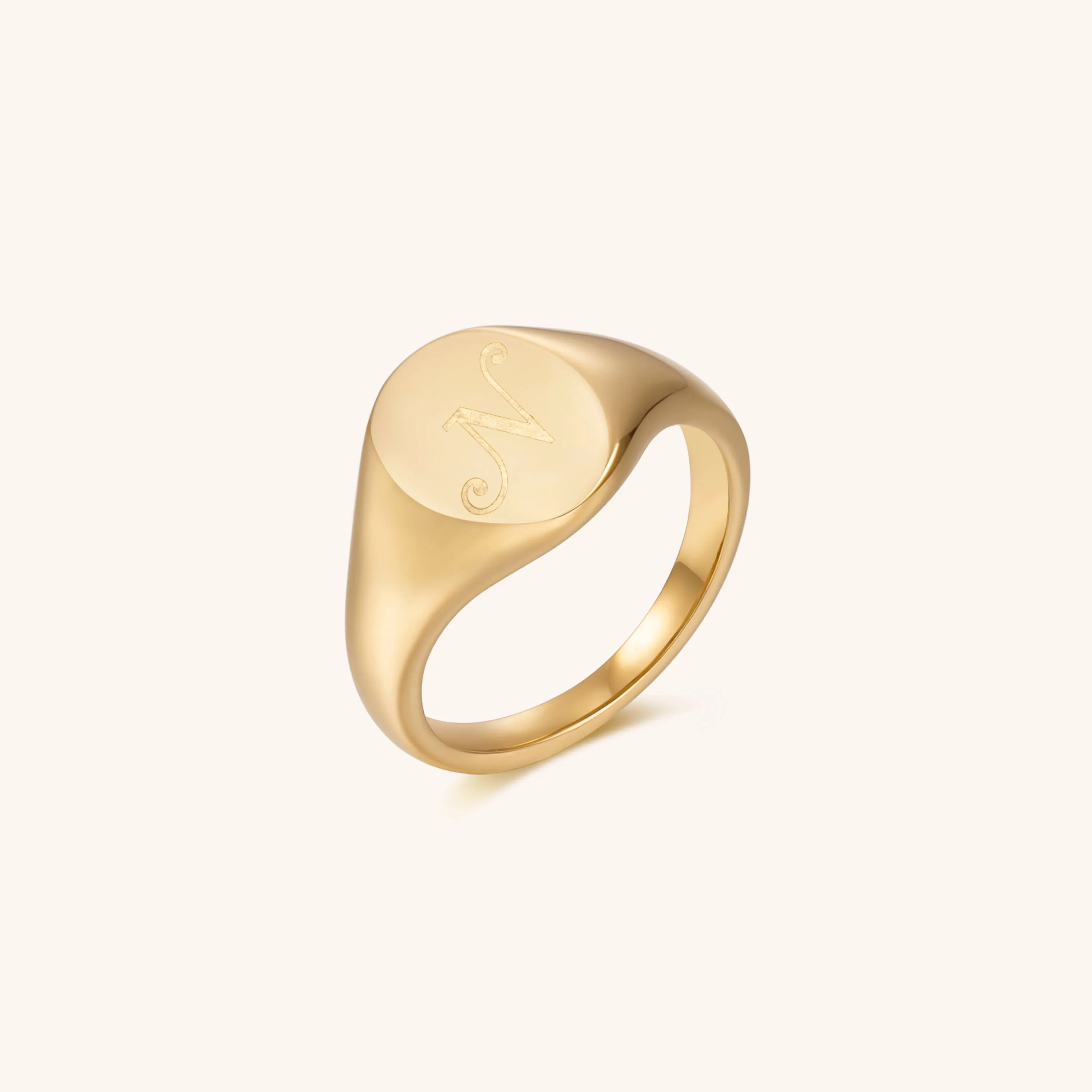 Initial Signet Ring - N