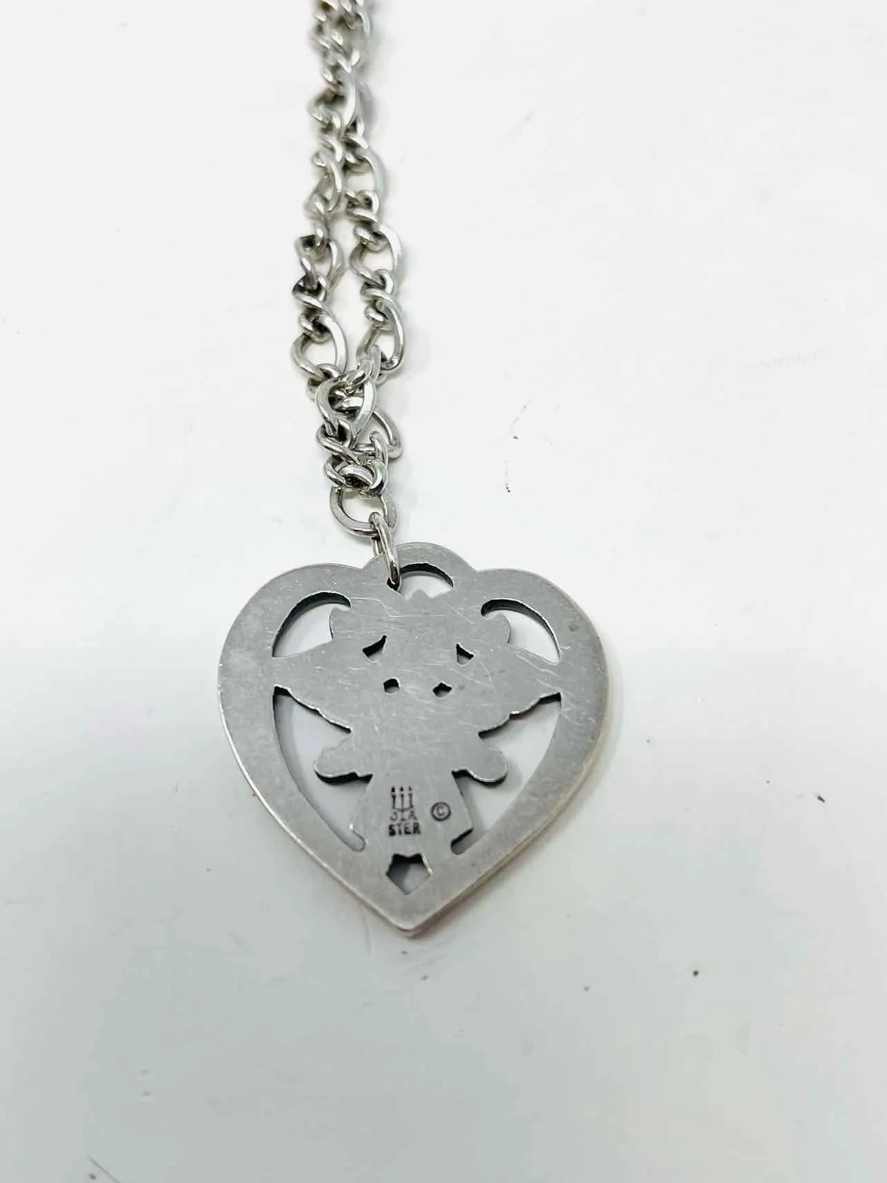 James Avery Silver Heart Sterling Silver Retired Jewelry Necklace