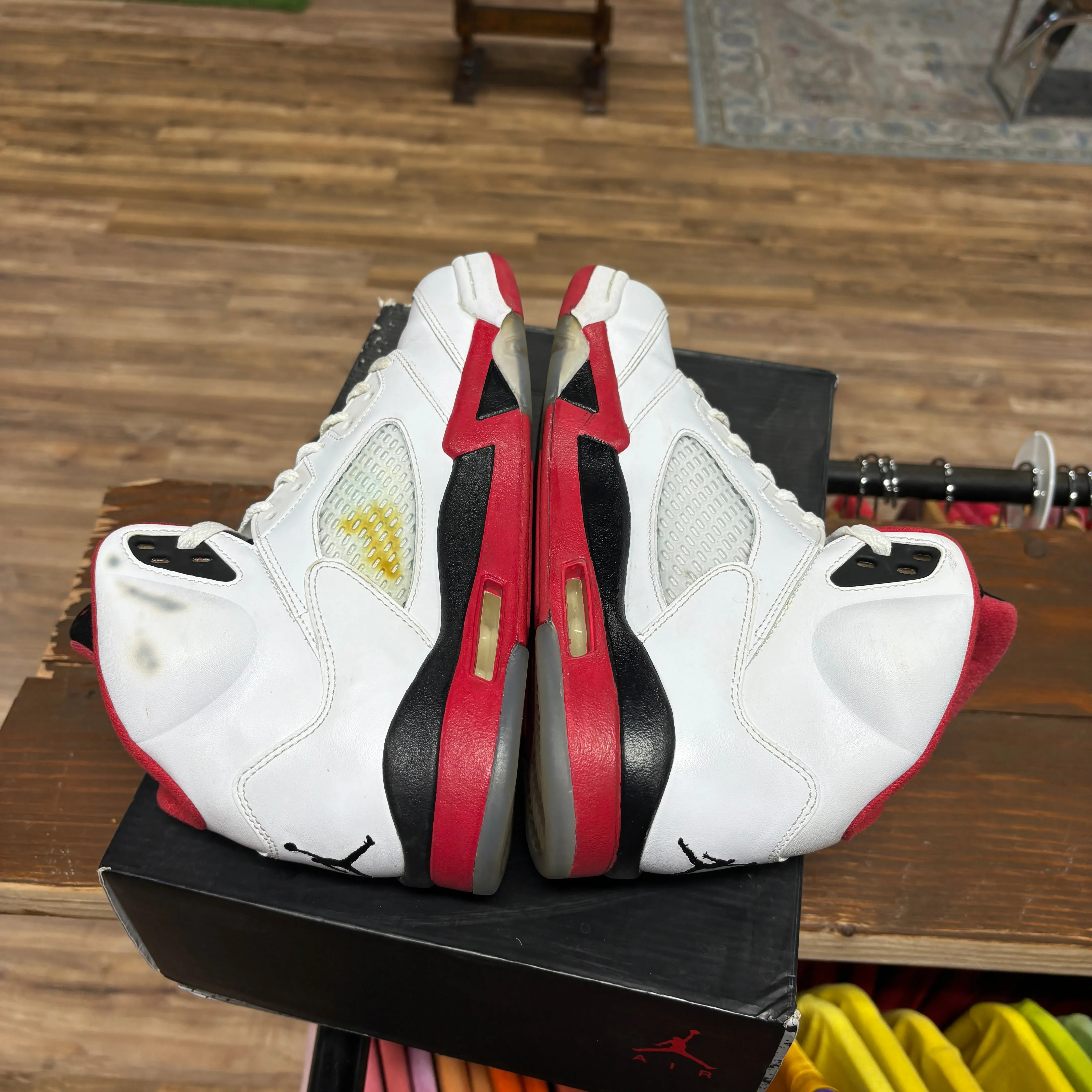 Jordan 5 'Fire Red Black Tongue' Size 8.5