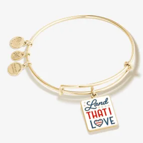 'Land That I Love' Patriotic Charm Bangle Bracelet