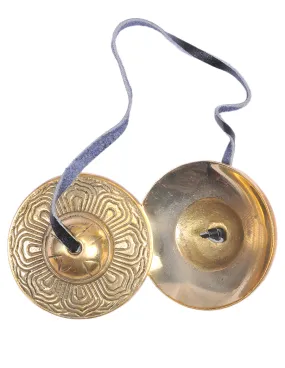 Lotus Mandala Finger Cymbals Tibetan Tingsha