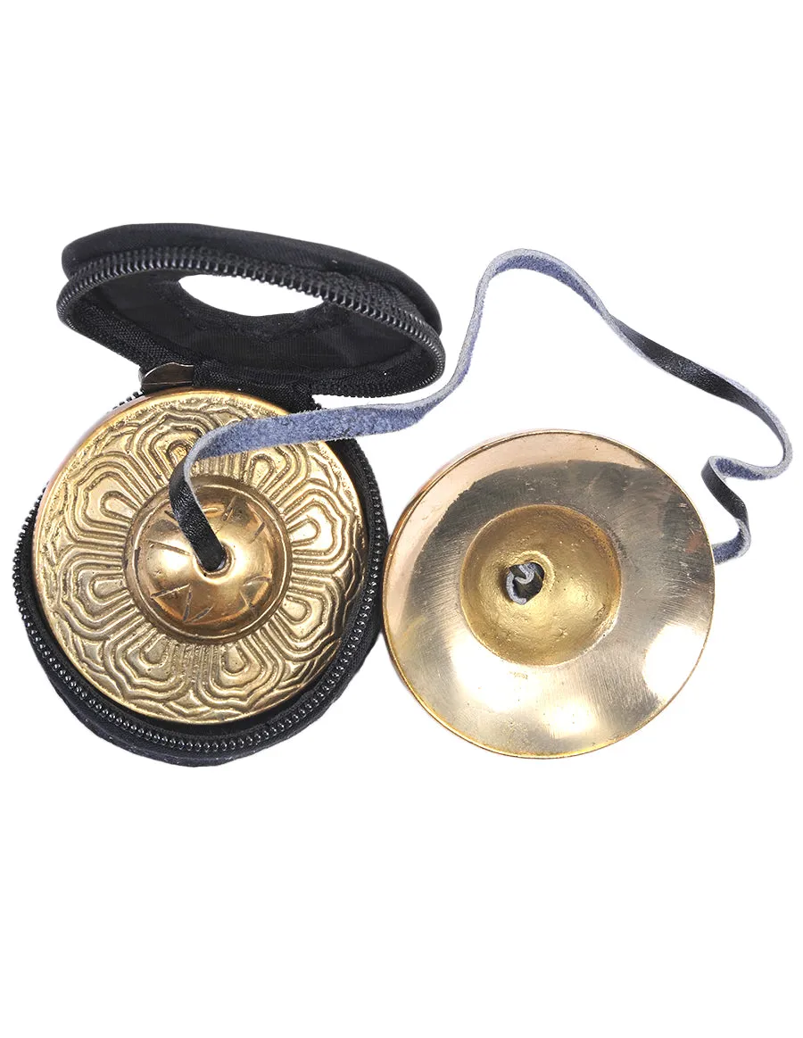 Lotus Mandala Finger Cymbals Tibetan Tingsha