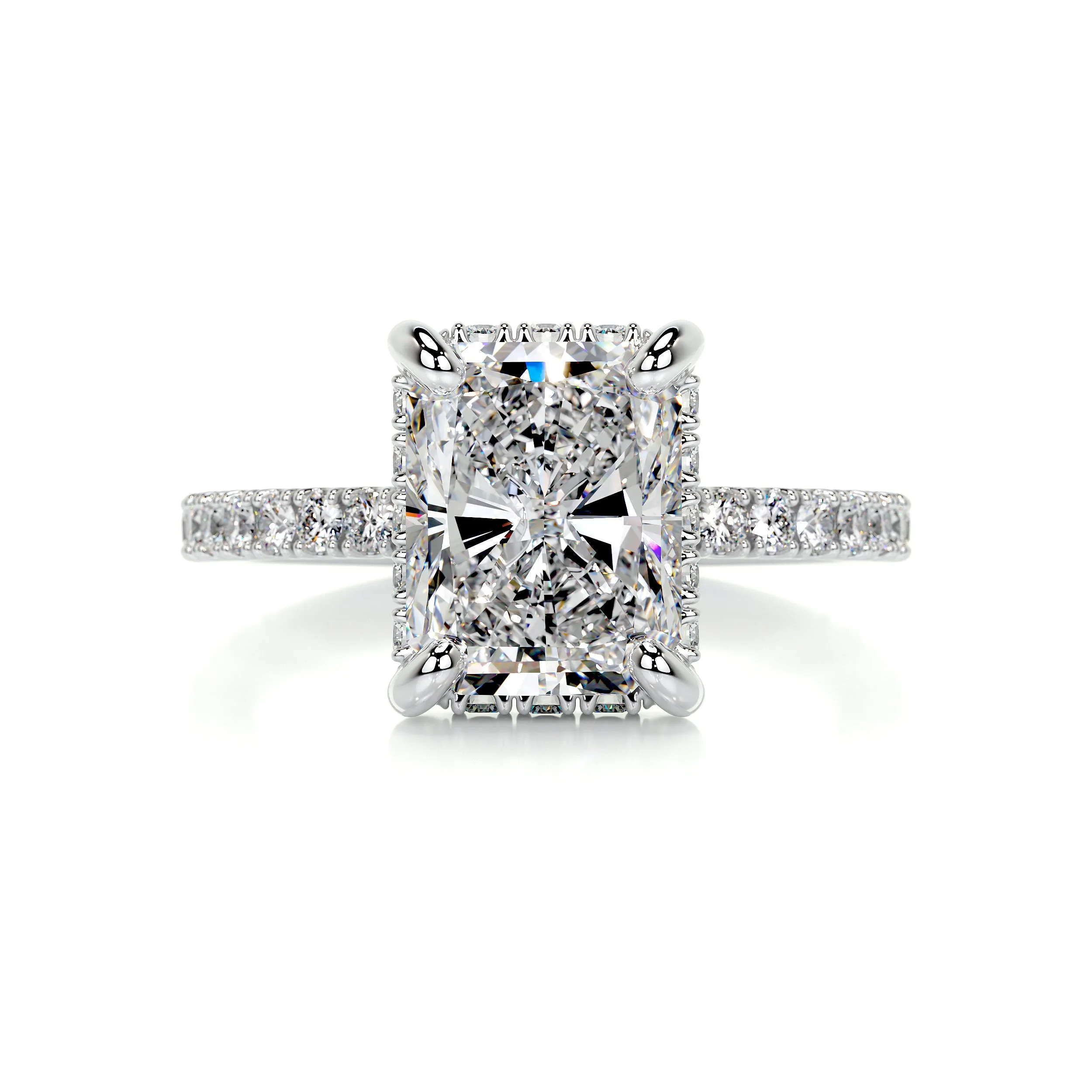 Luna Diamond Engagement Ring -18K White Gold