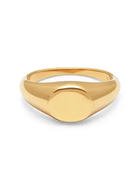 Men's Gold Mini Signet Ring