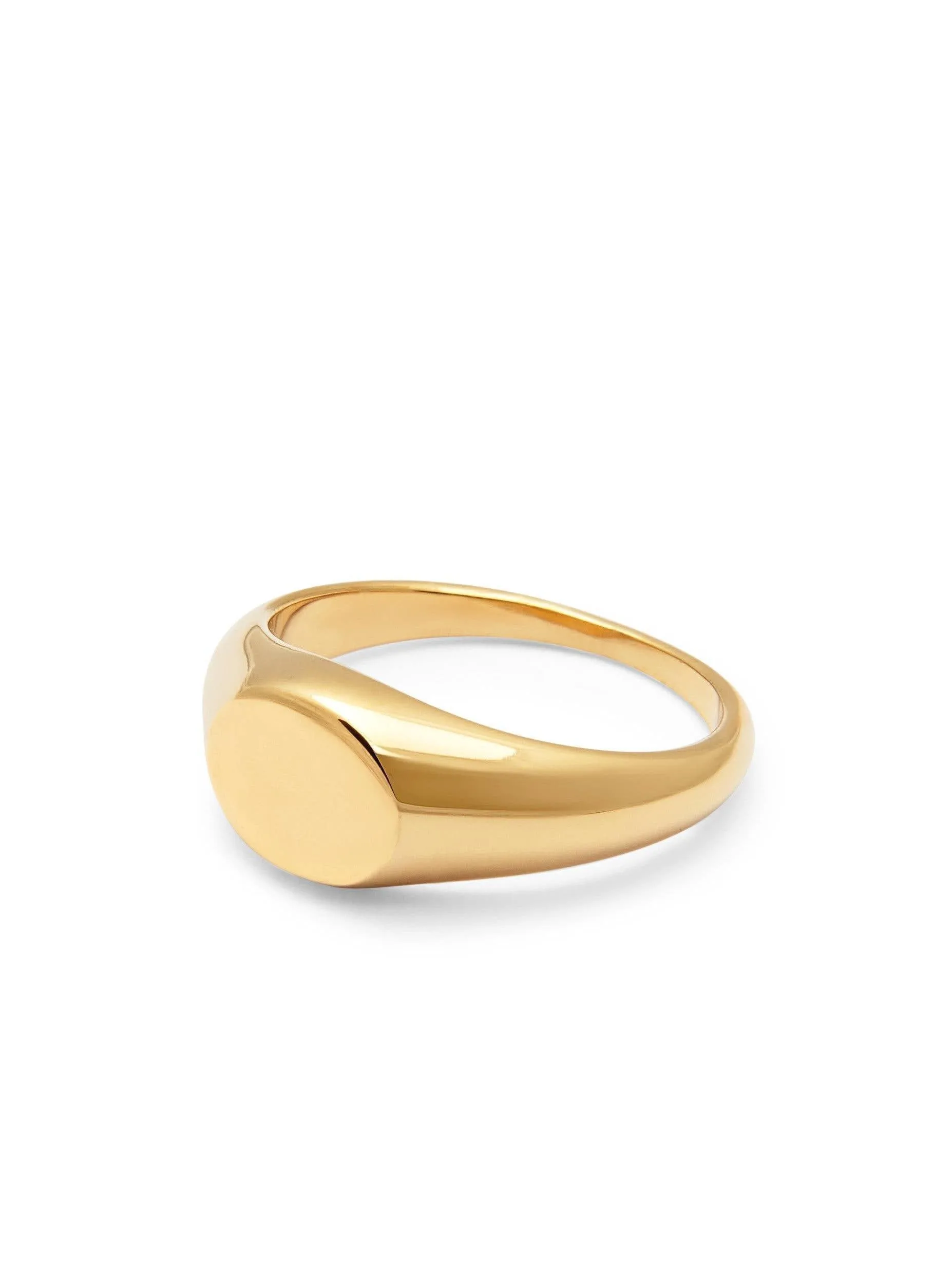 Men's Gold Mini Signet Ring