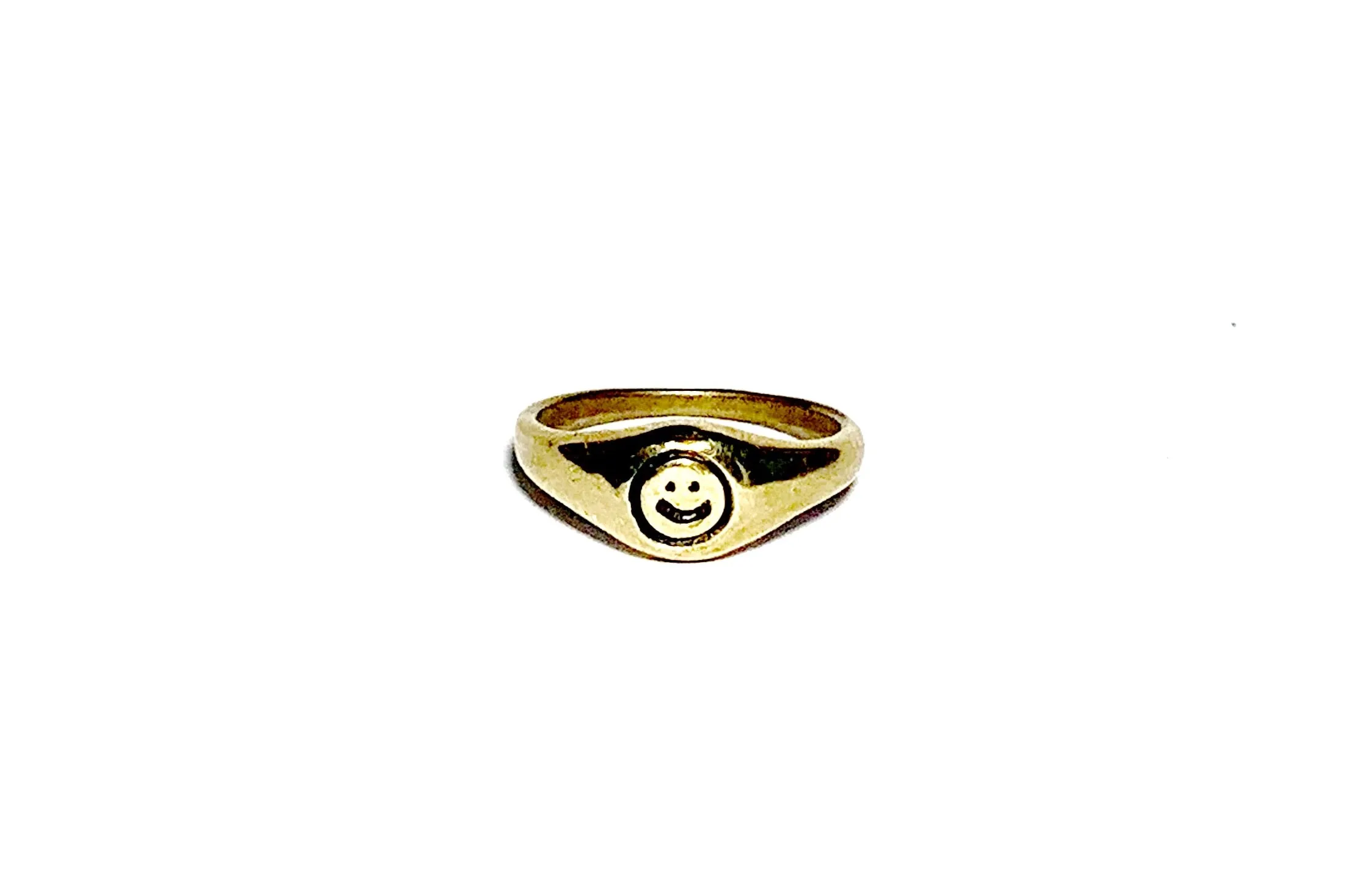 Mini Smiley Signet Ring