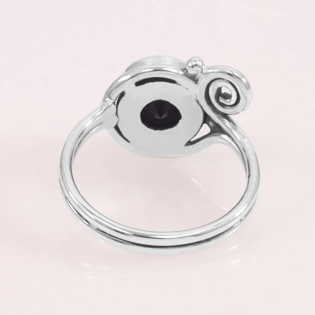 Natural Black Onyx Ring 925 Sterling Silver Ring, Stacking Ring, 925 Silver Solitaire Ring, Black Onyx Ring