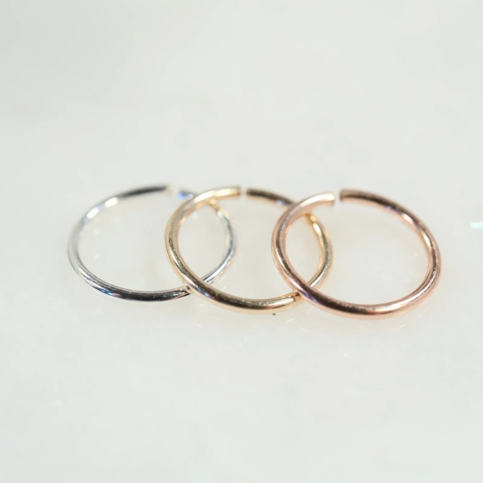 Nose Ring Endless Plain - Choose Your Metal, Choose Your Size