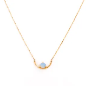 Elegant Opal Arc Pendant Necklace