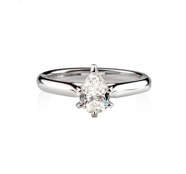 Pear Shape Diamond Engagement Ring