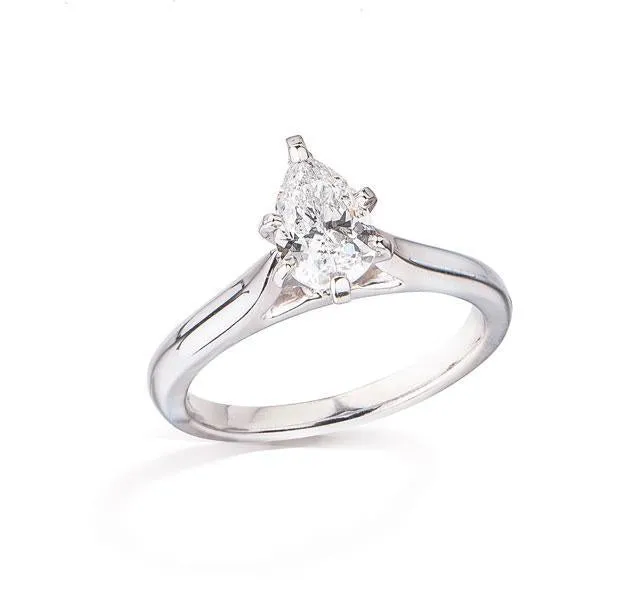 Pear Shape Diamond Engagement Ring