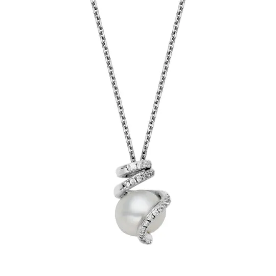 Pearl & CZ Necklace