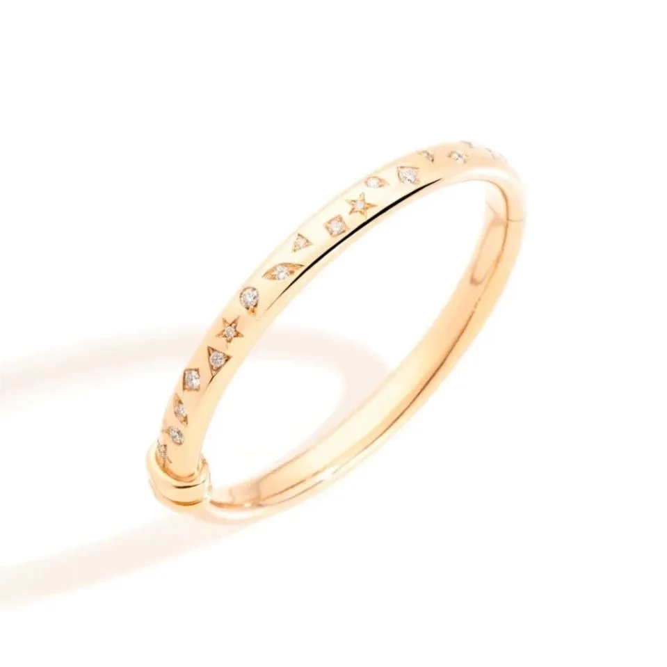 Pomellato - Iconica - Bangle Bracelet with Diamonds, 18K Rose Gold