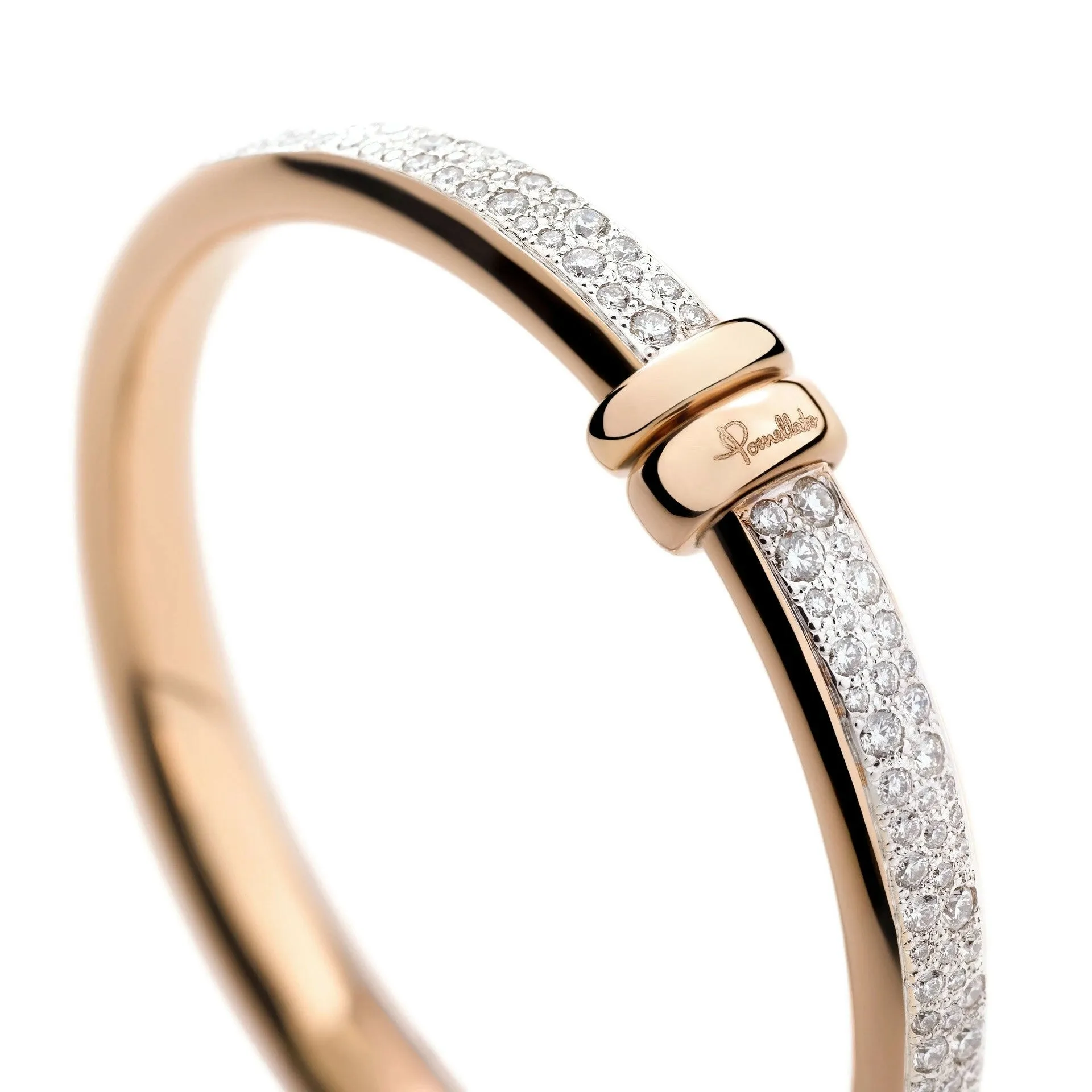 Pomellato - Iconica - Bangle Bracelet with Diamonds, 18k Rose Gold