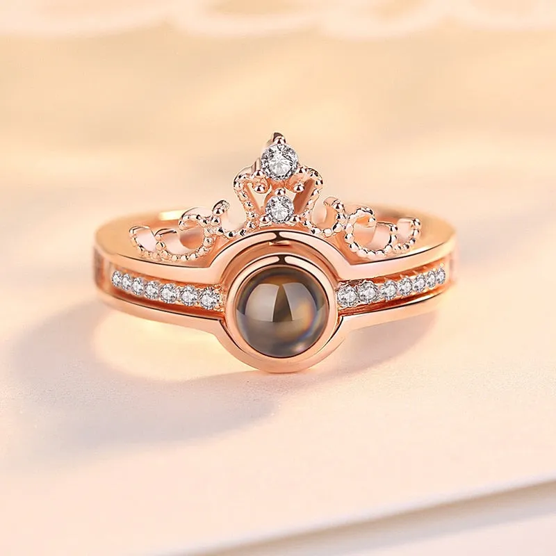 Rose Gold and Silver  Wedding Ring