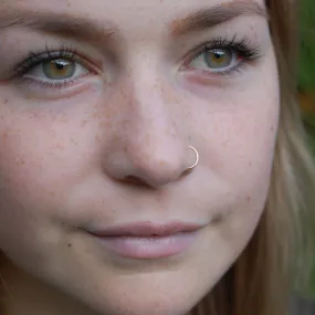 Rose Gold Nose Ring Hoop