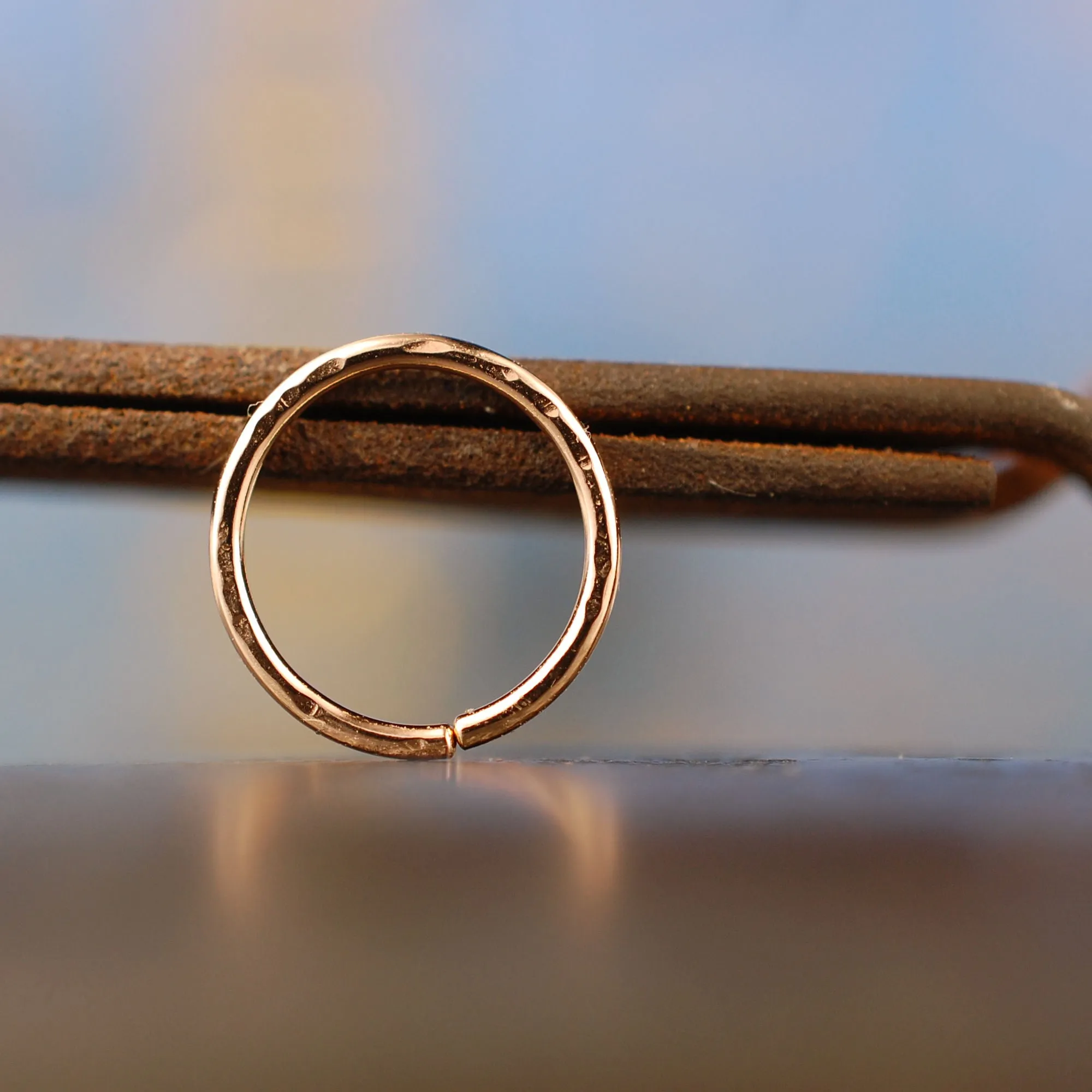 Rose Gold Textured Nose Ring