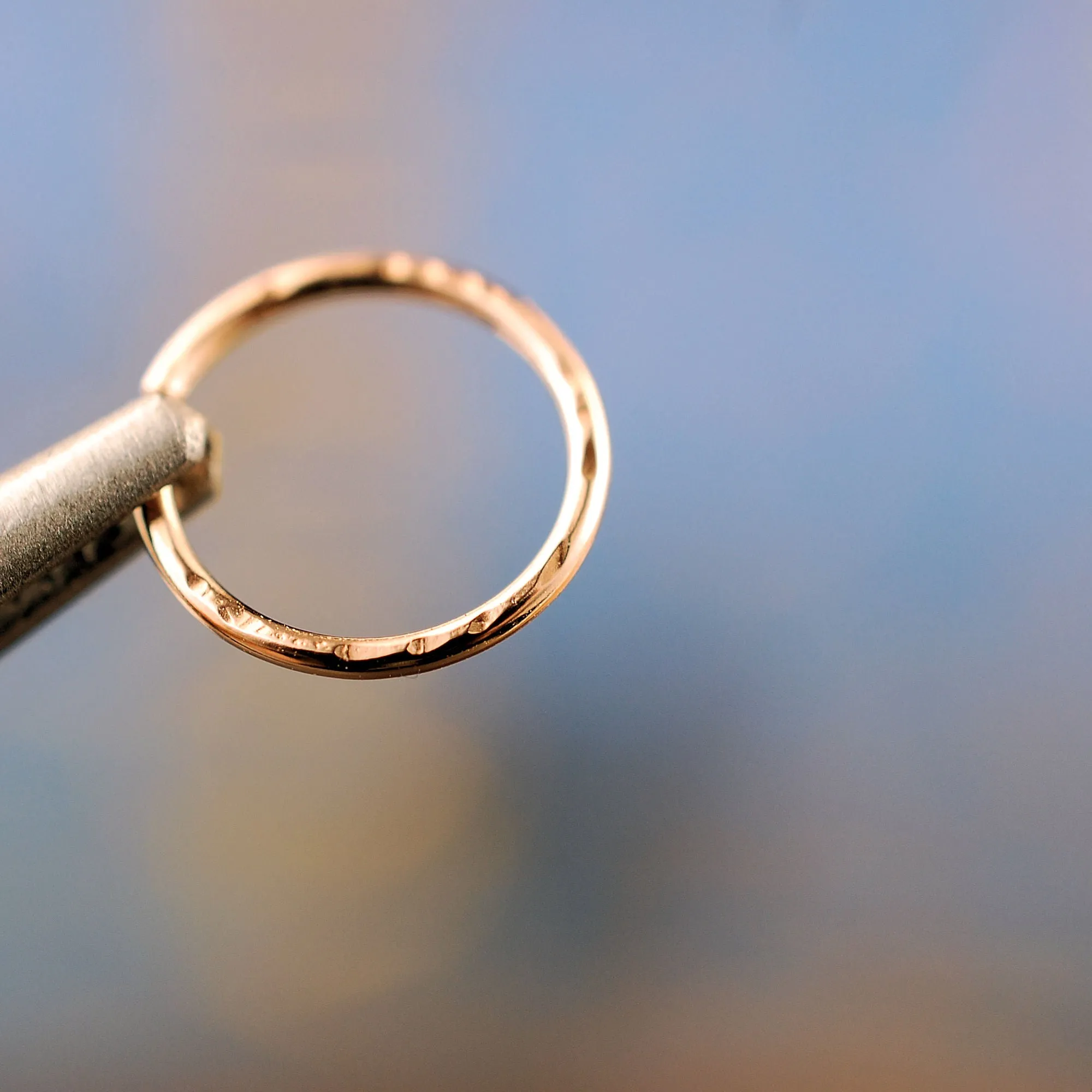 Rose Gold Textured Nose Ring