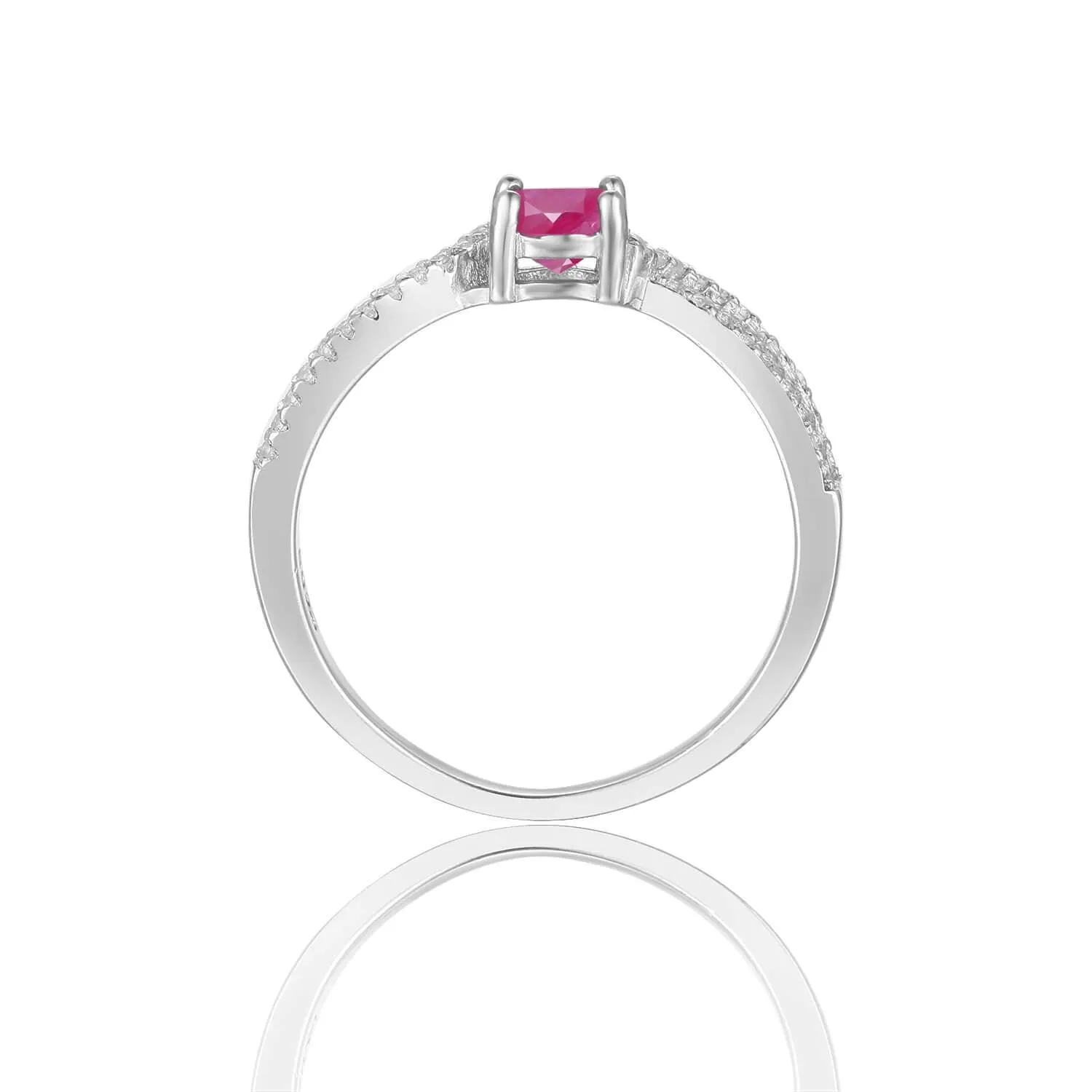 Ruby Solitiare Engagement Ring