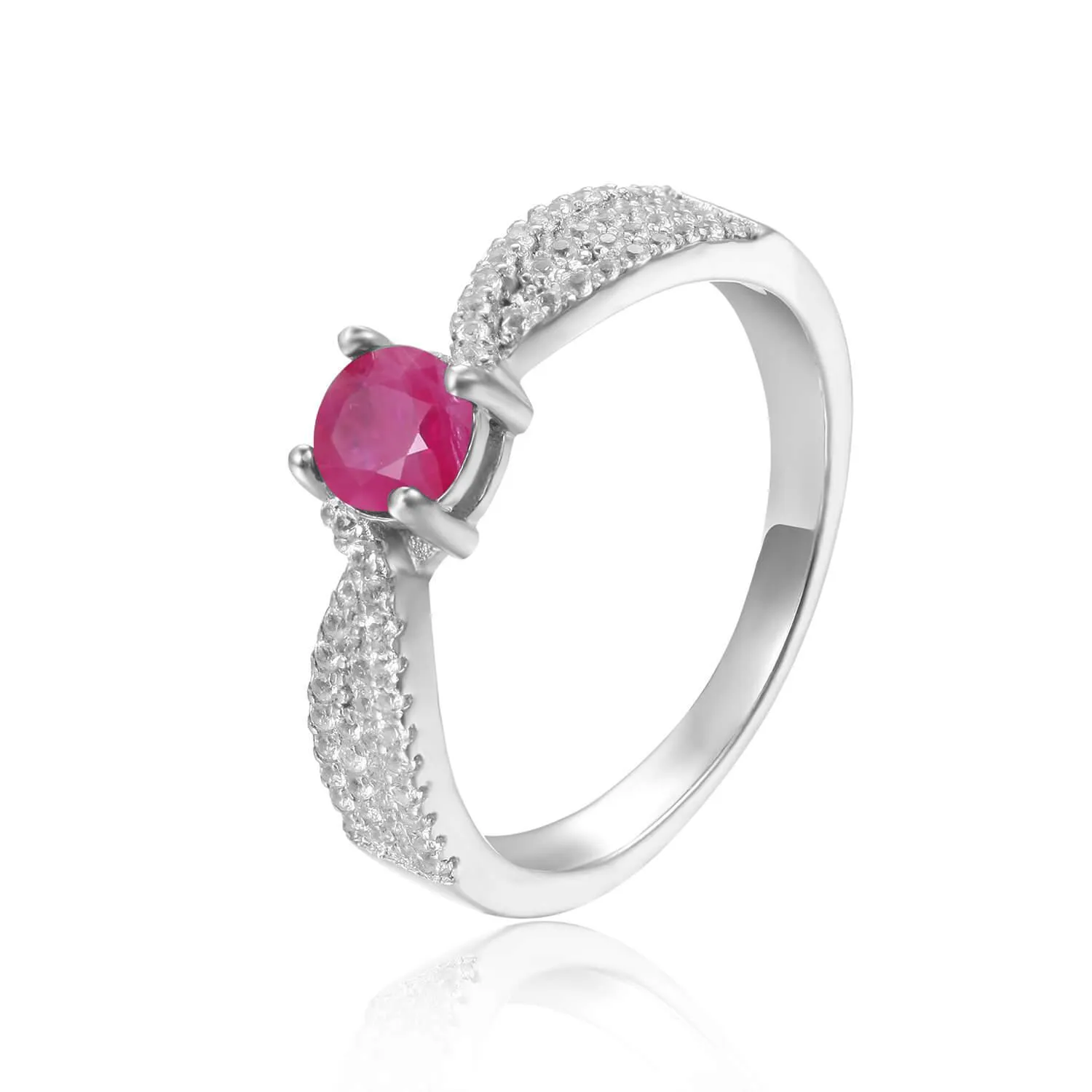 Ruby Solitiare Engagement Ring