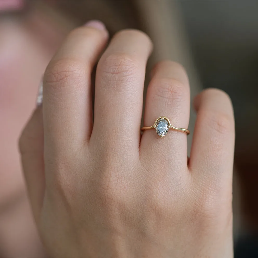 Salt and Pepper Diamond Engagement Ring