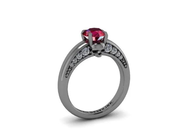 Secret Skull Engagement Ring-UDINC0313