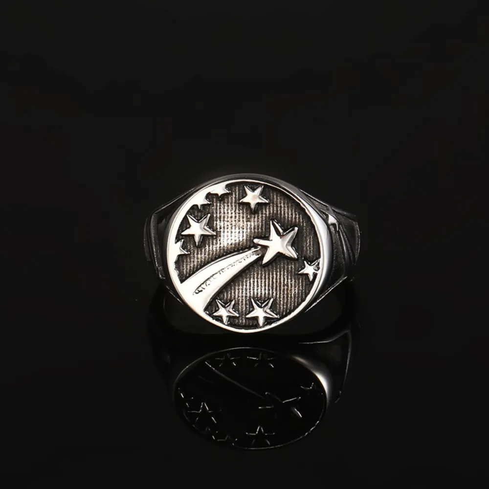 Shooting Star Signet Ring - Silver