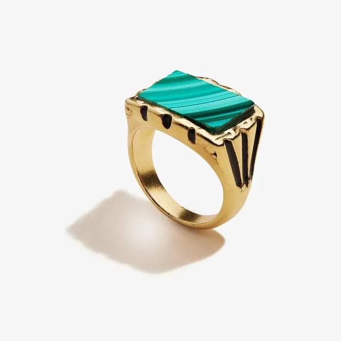 Signet Ring, Malachite