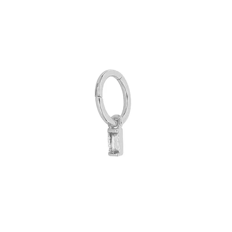 Silver Crystal Nose Hoop Ring For Women