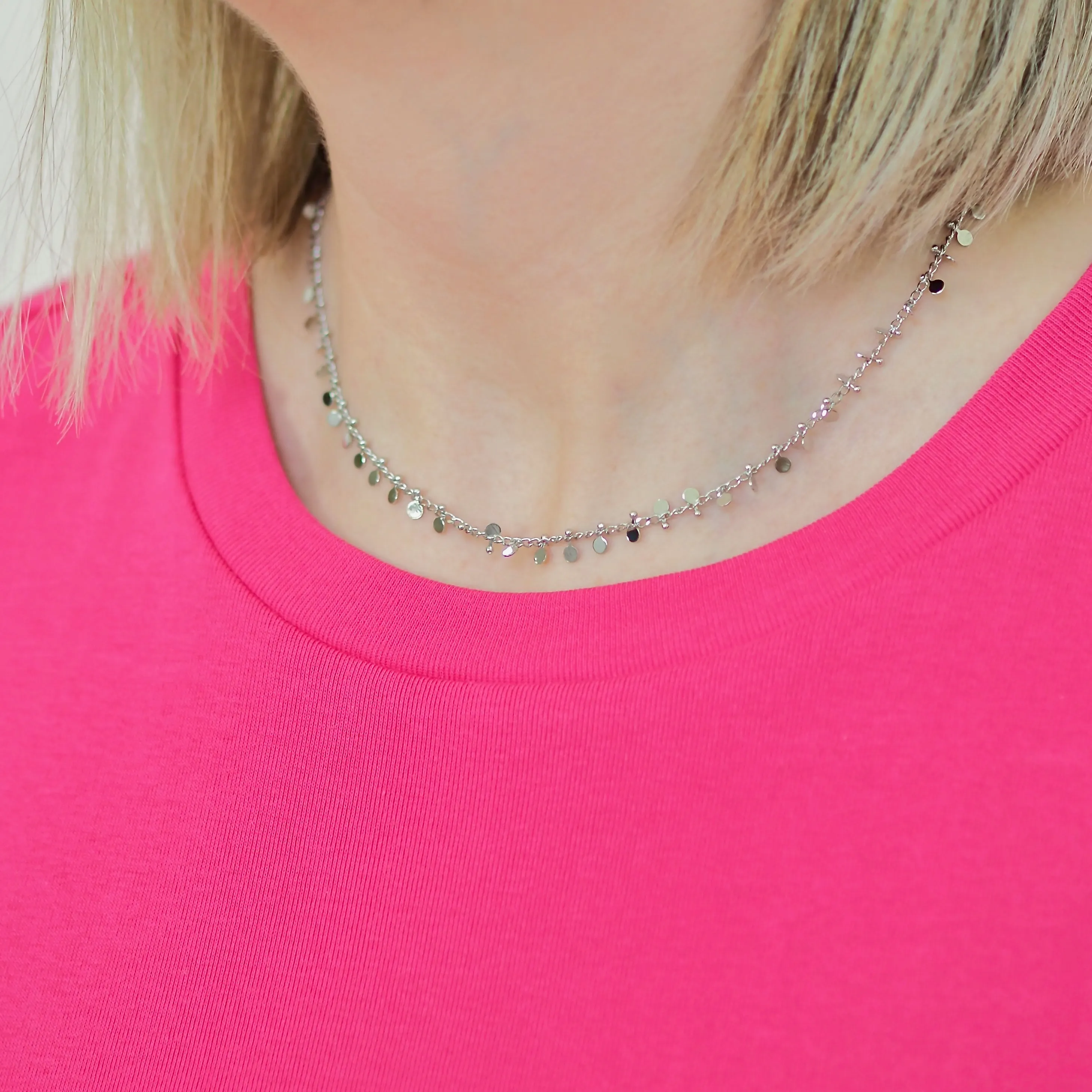 Silver Dot Necklace