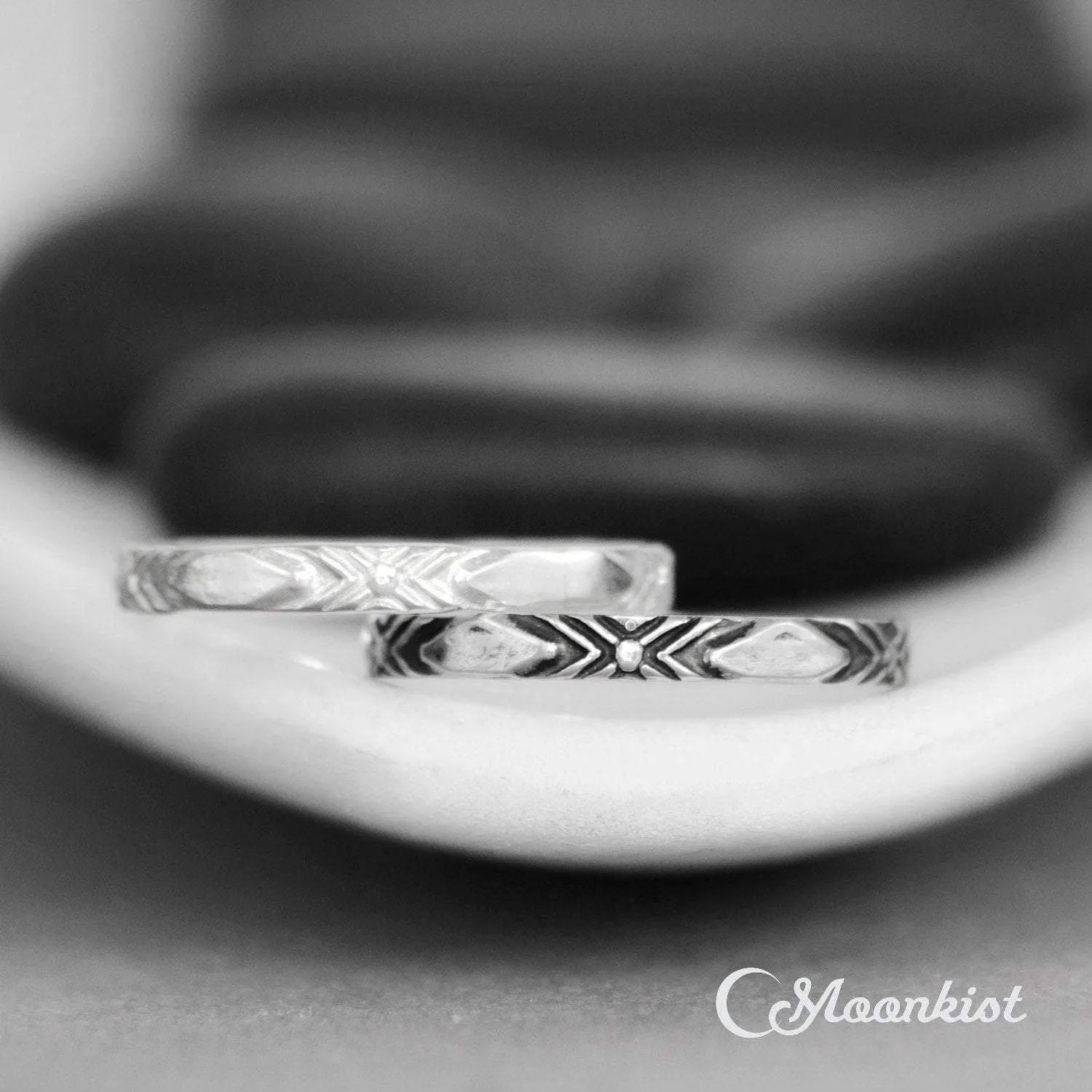 Silver Southwestern Wedding Ring for Women | Moonkist Designs