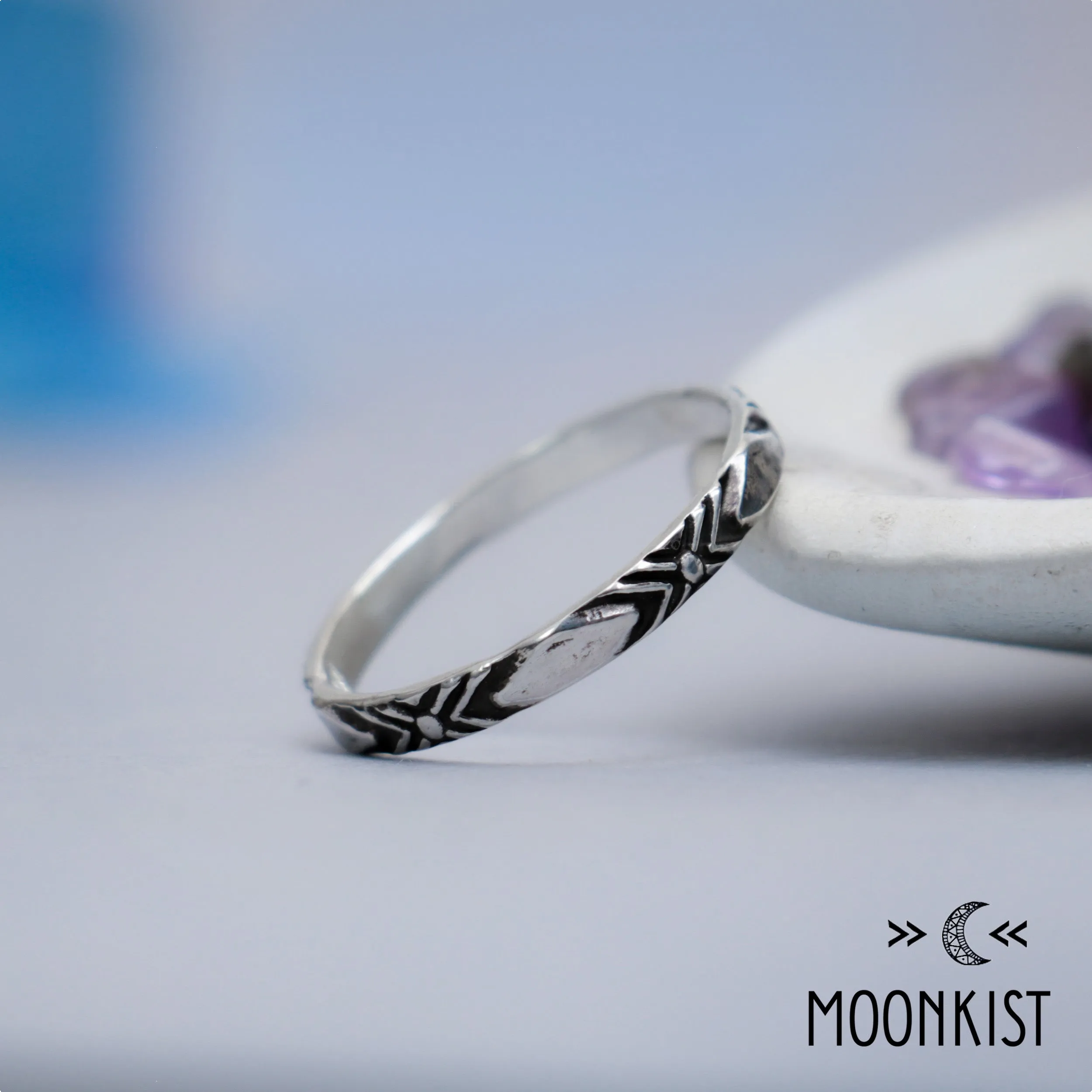 Silver Southwestern Wedding Ring for Women | Moonkist Designs