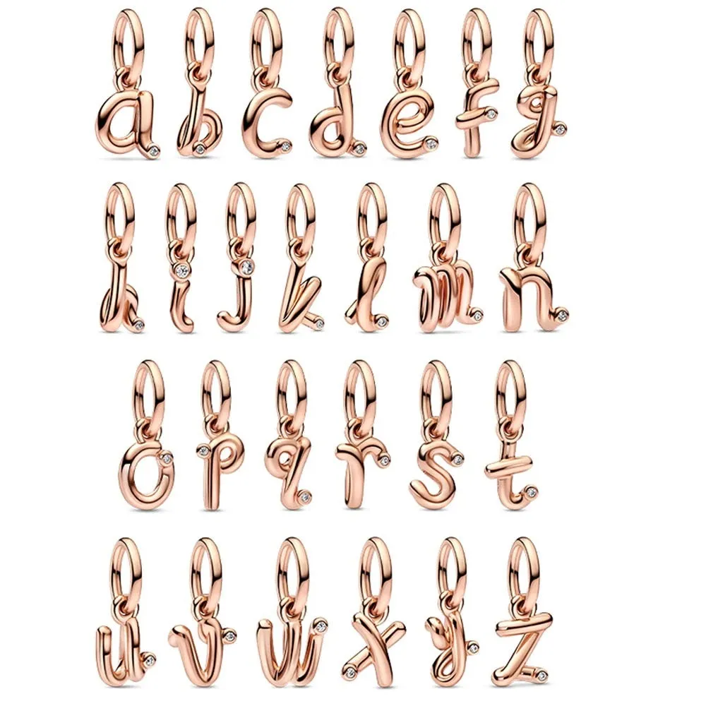 Silver Sterling Alphabet Charm DIY Jewelry