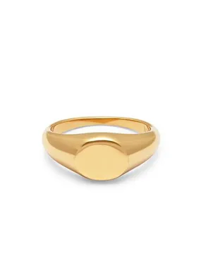 Skyfall Mini Signet Ring in Gold