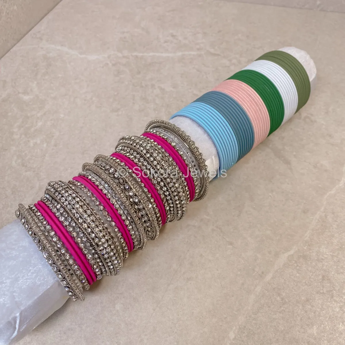 (Slightly less than perfect) Clearance Bangle Set with Extra Colours - 2.4