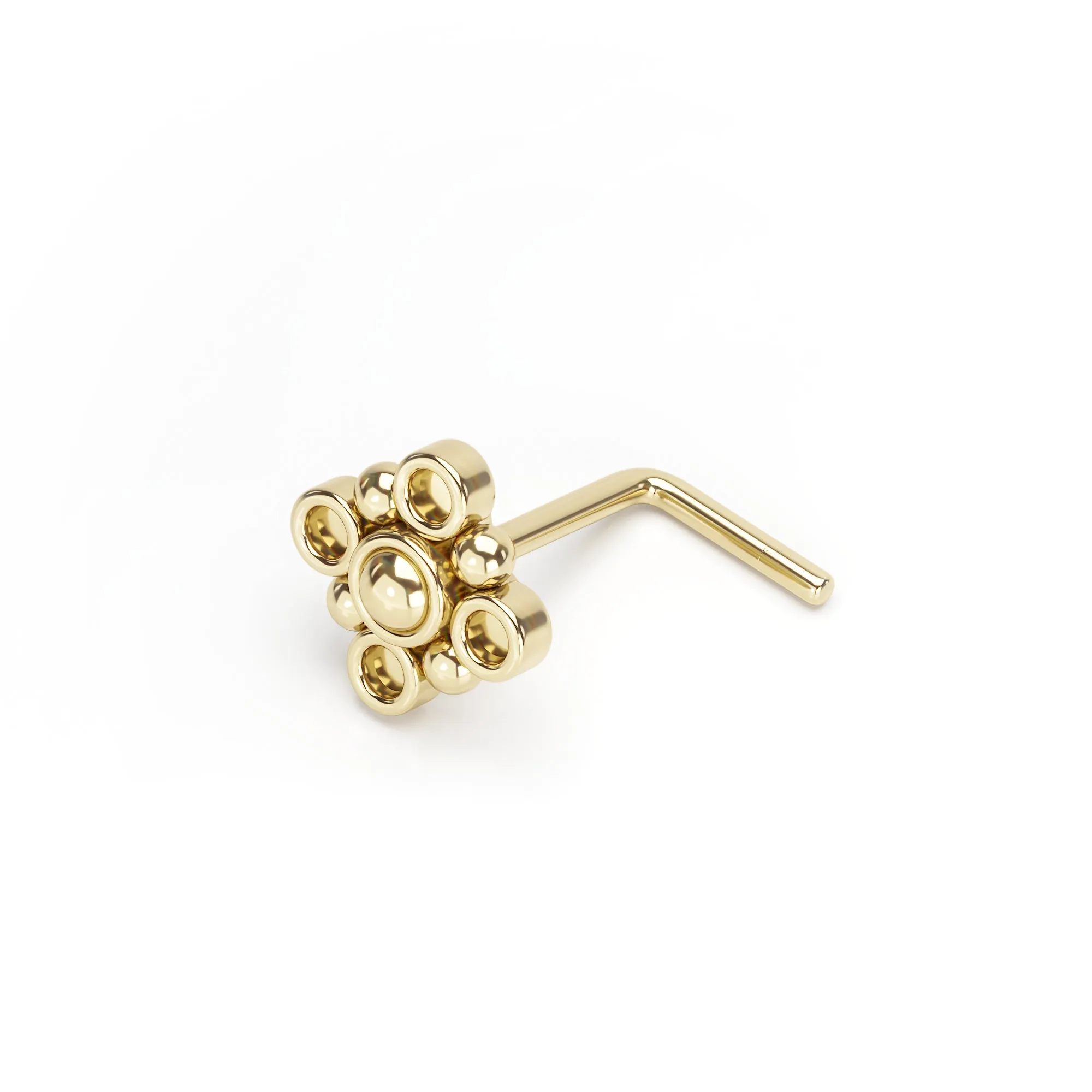 Square L-Shape Nose Stud