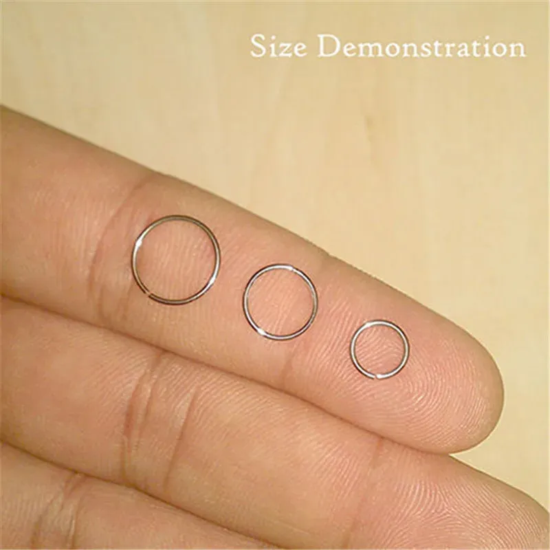 Steel Thin Small Hoop Nose Ring