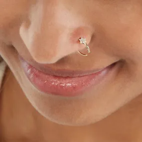 Sterling Silver Diamond Nose Ring